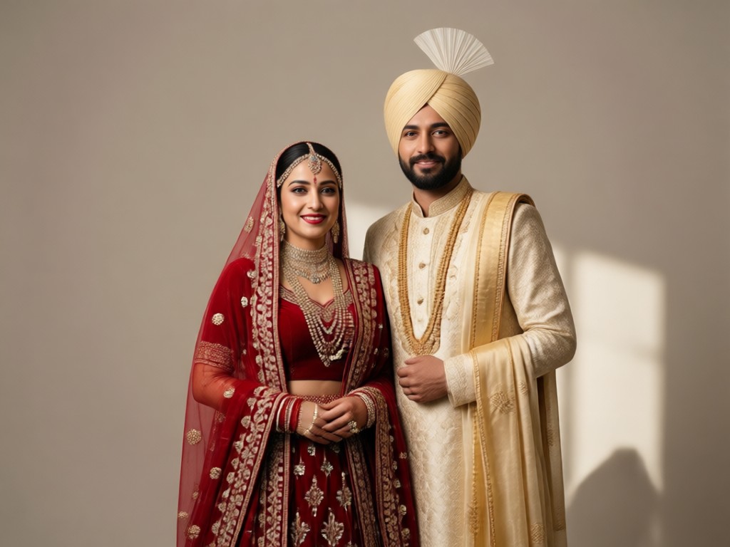 Comparison showing traditional photography vs AI generated Pakistani portraits