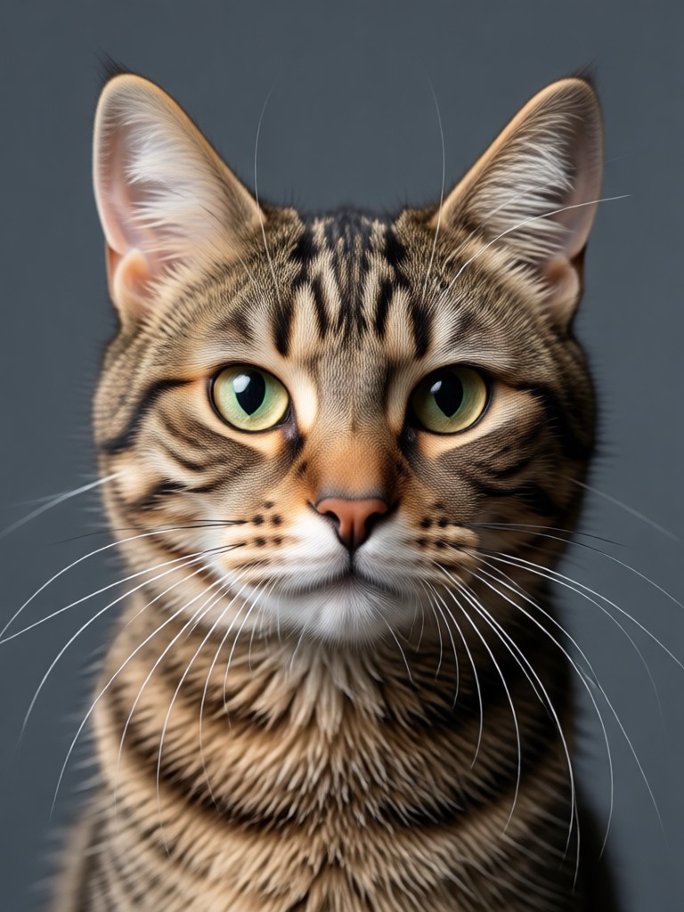 Calico cat in a soft pastel sketch style