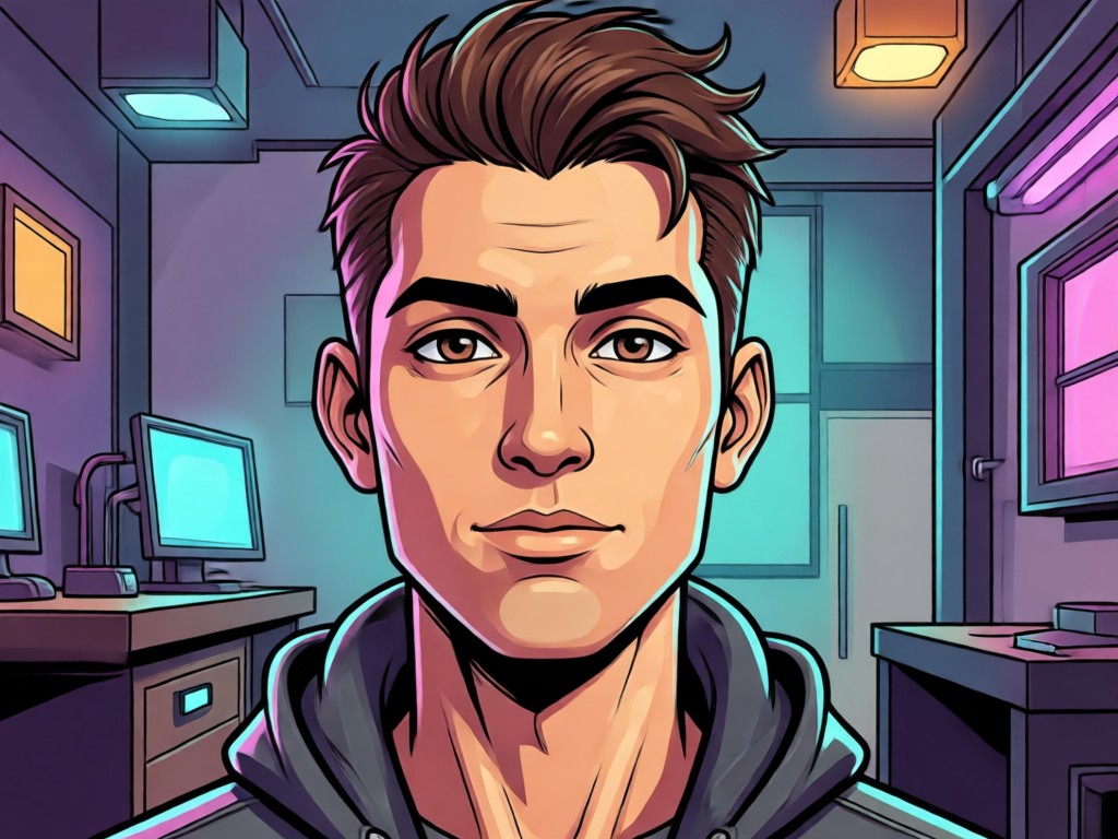 Free AI cartoon generator download interface