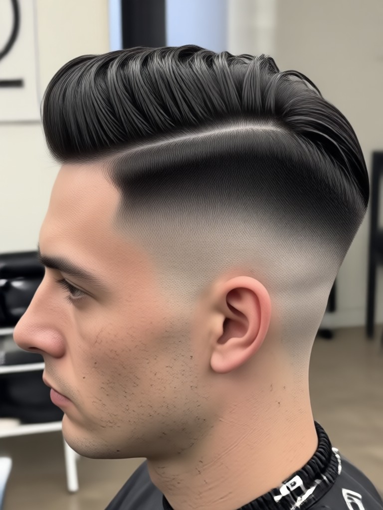 Final result of a free AI taper fade haircut generator