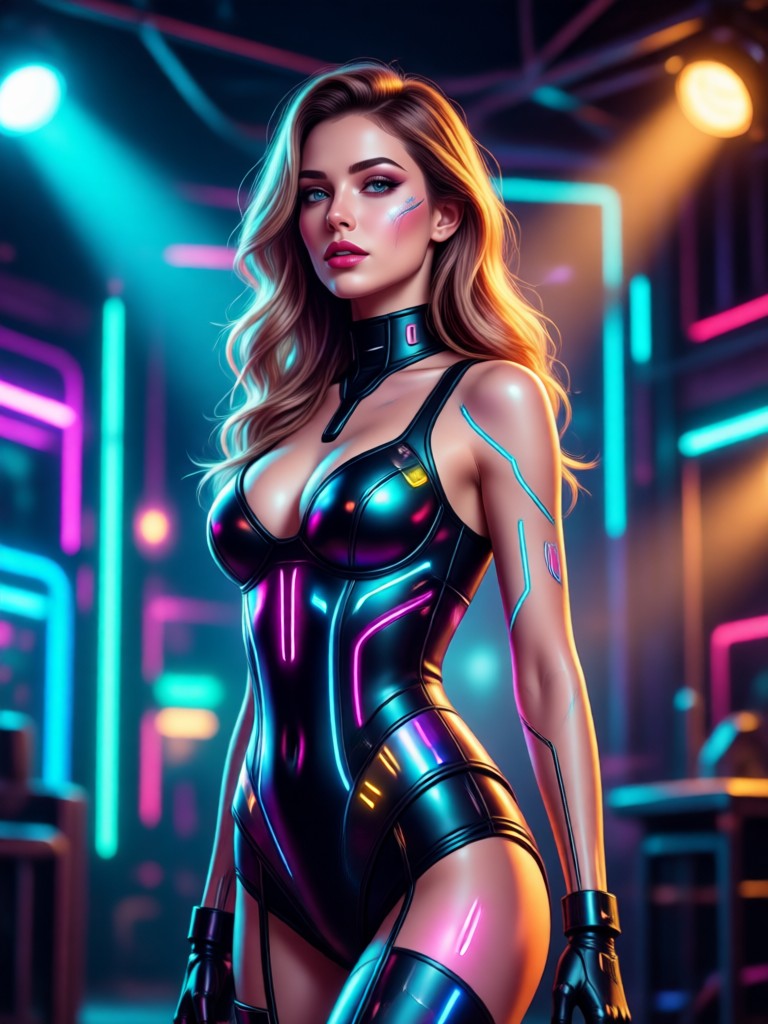 Boudoir-style elegant AI photography