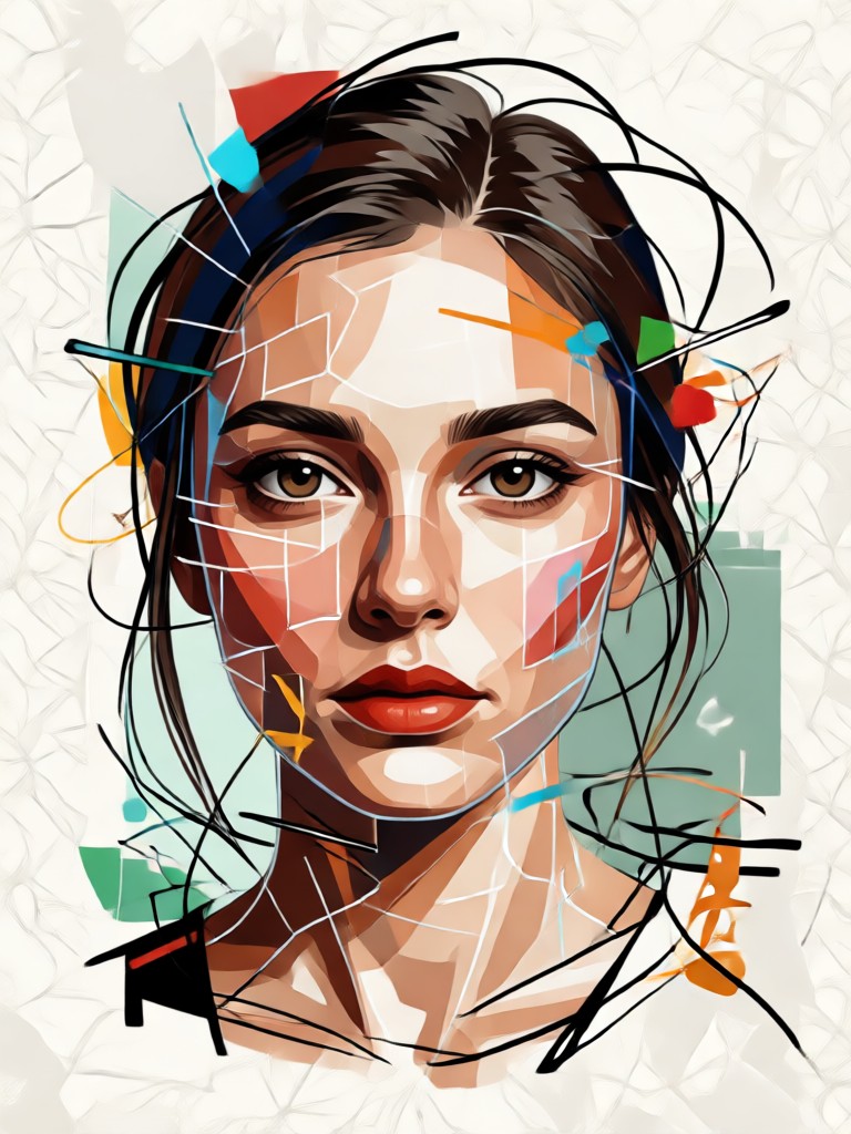 AI social media portrait collage example