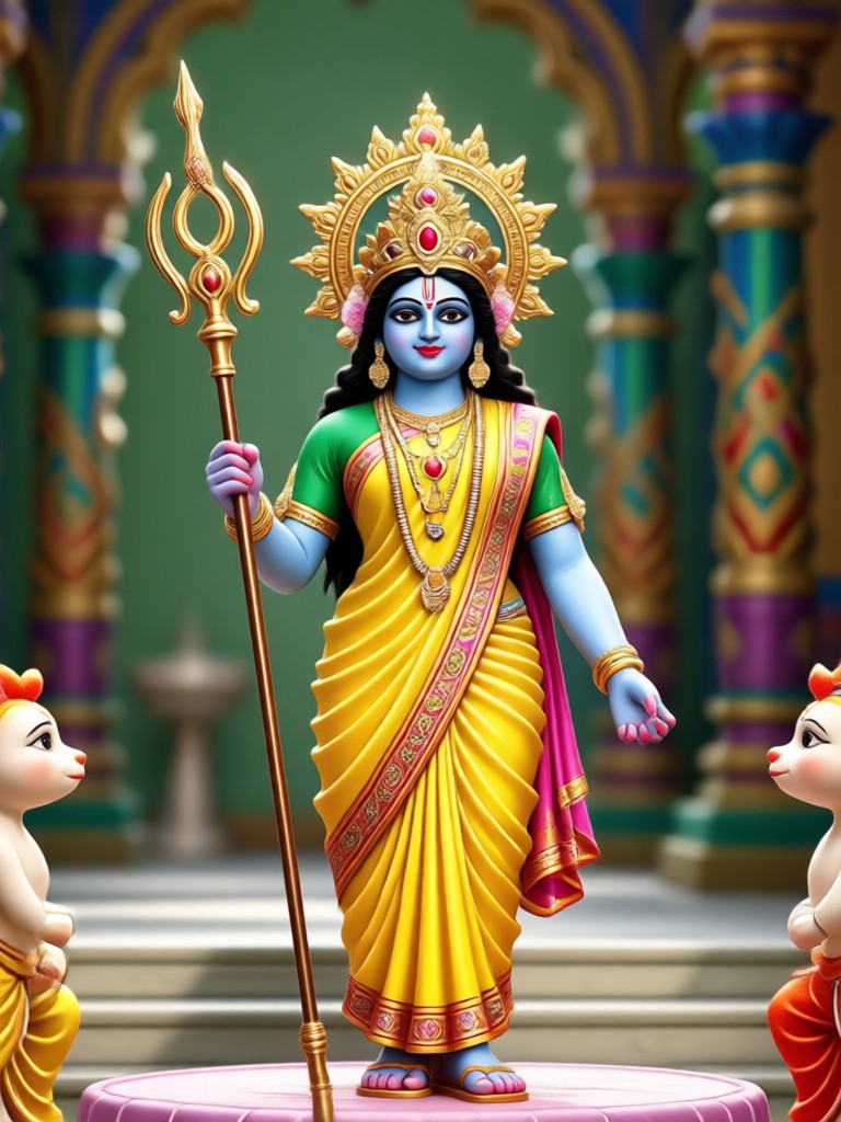 Traditional Radha style AI generation