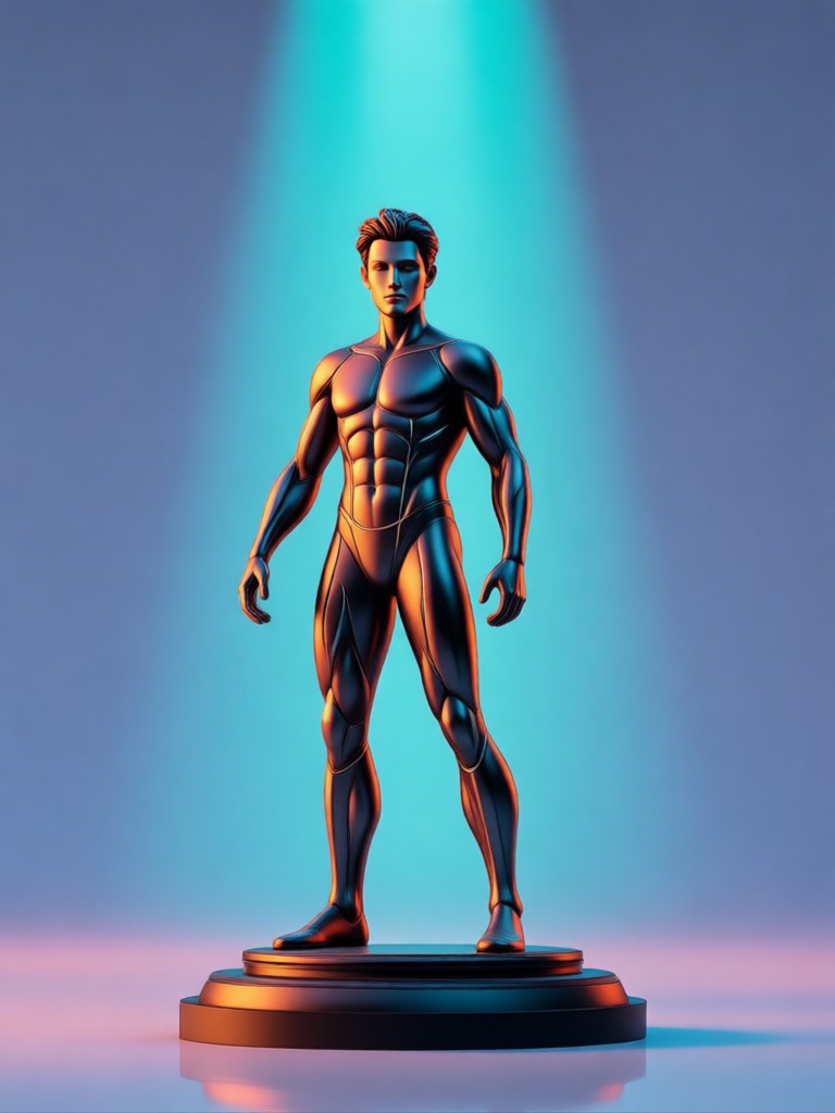 디테일한 직물 및 액세서리 텍스처가 있는 3D 피규어