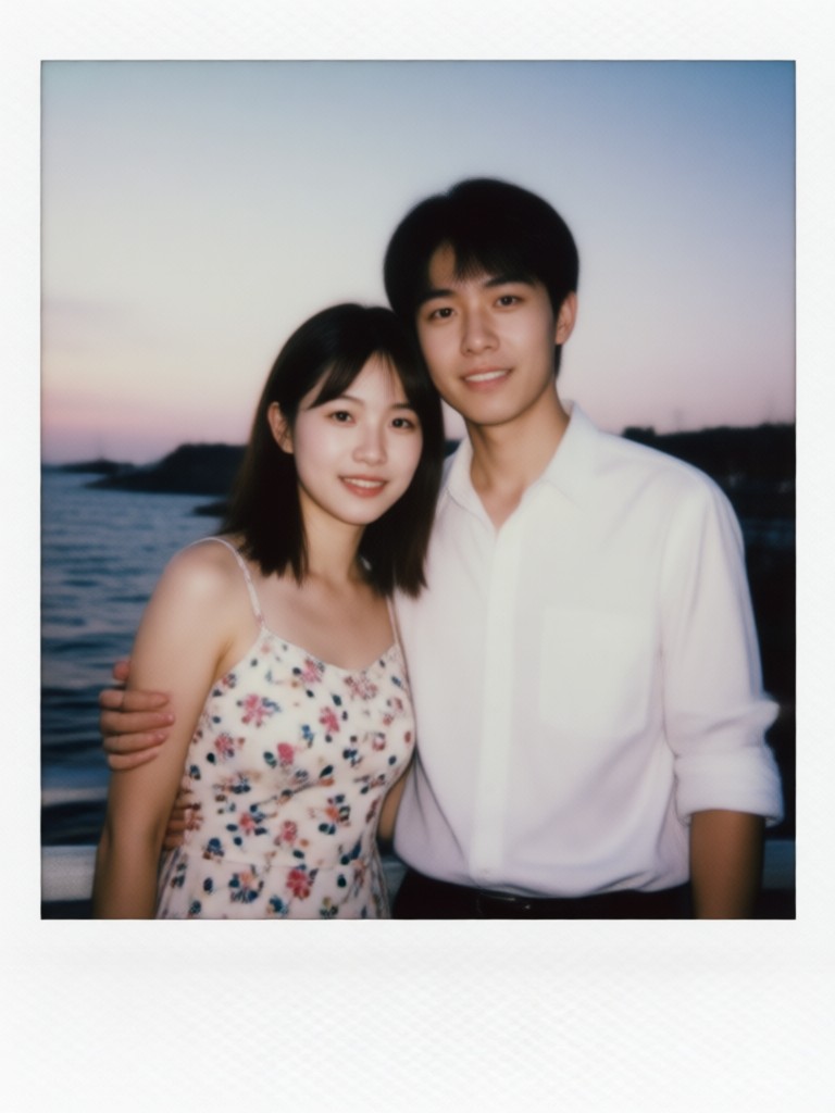 Cozy cafe Polaroid with soft focus