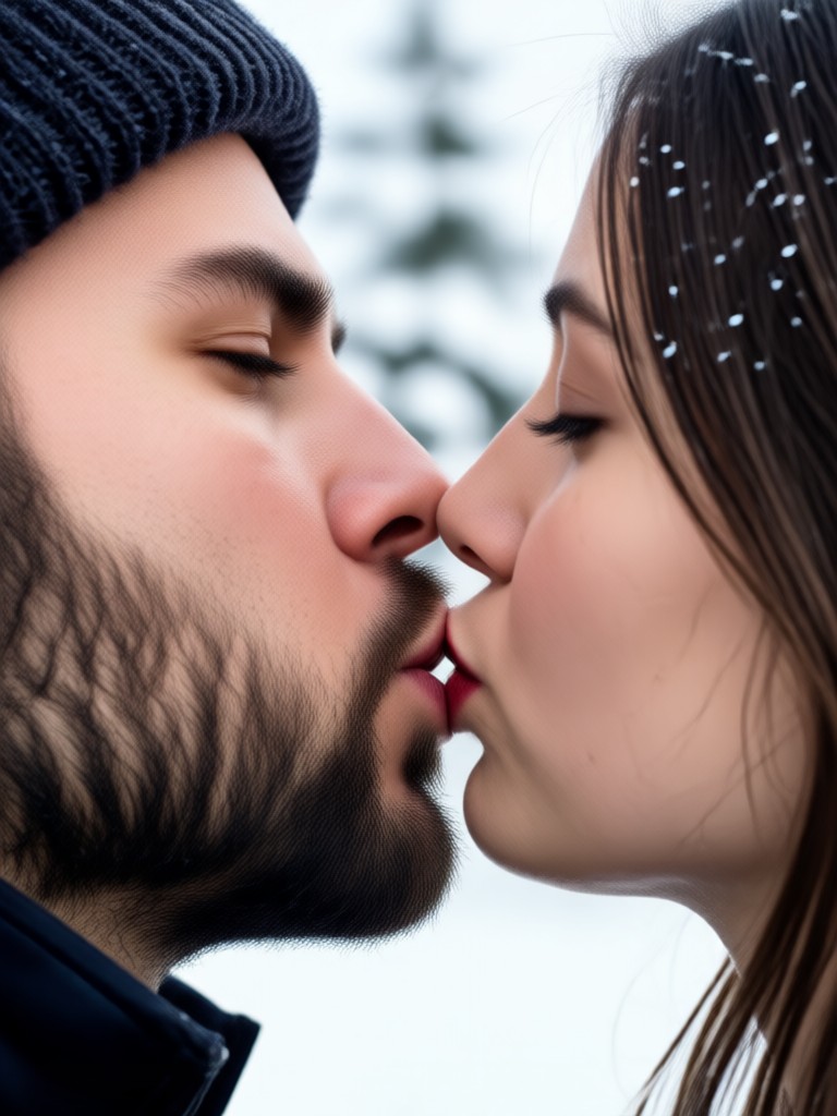 New Year's Eve kiss with sparkler animation