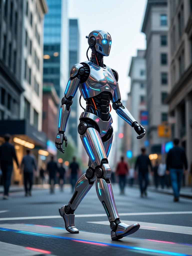 AI walking video from portrait example 2