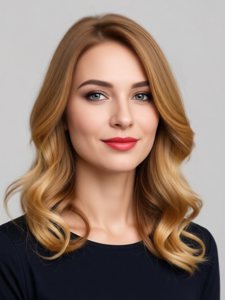 AI added bangs and layers hairstyle