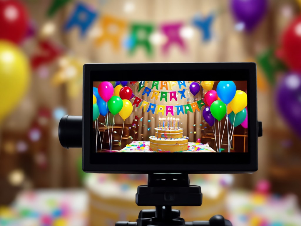 easy to use cinematic birthday video generator interface