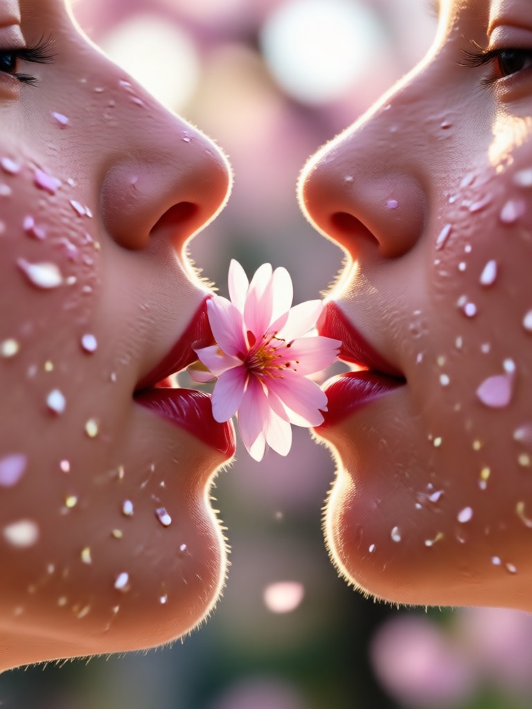 Phone showing cherry blossom video creation