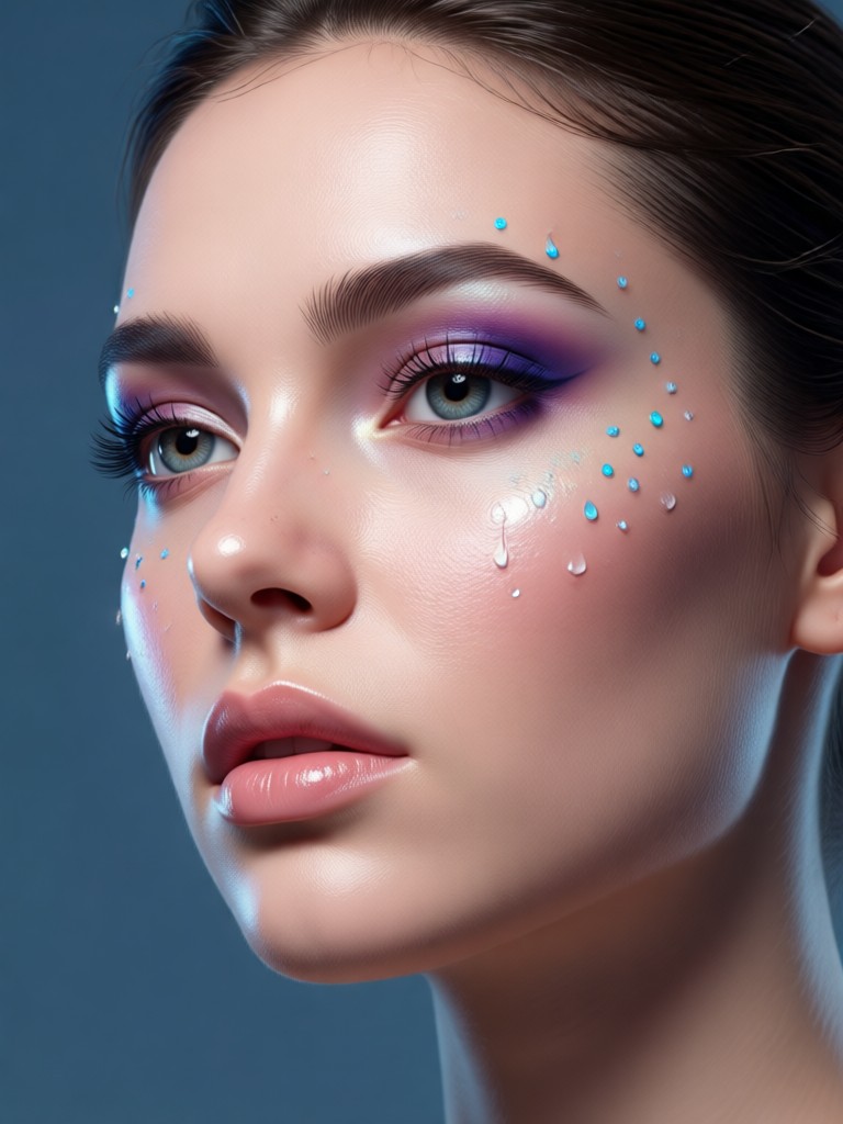 Realistic AI generated portrait of a beautiful woman with detailed features