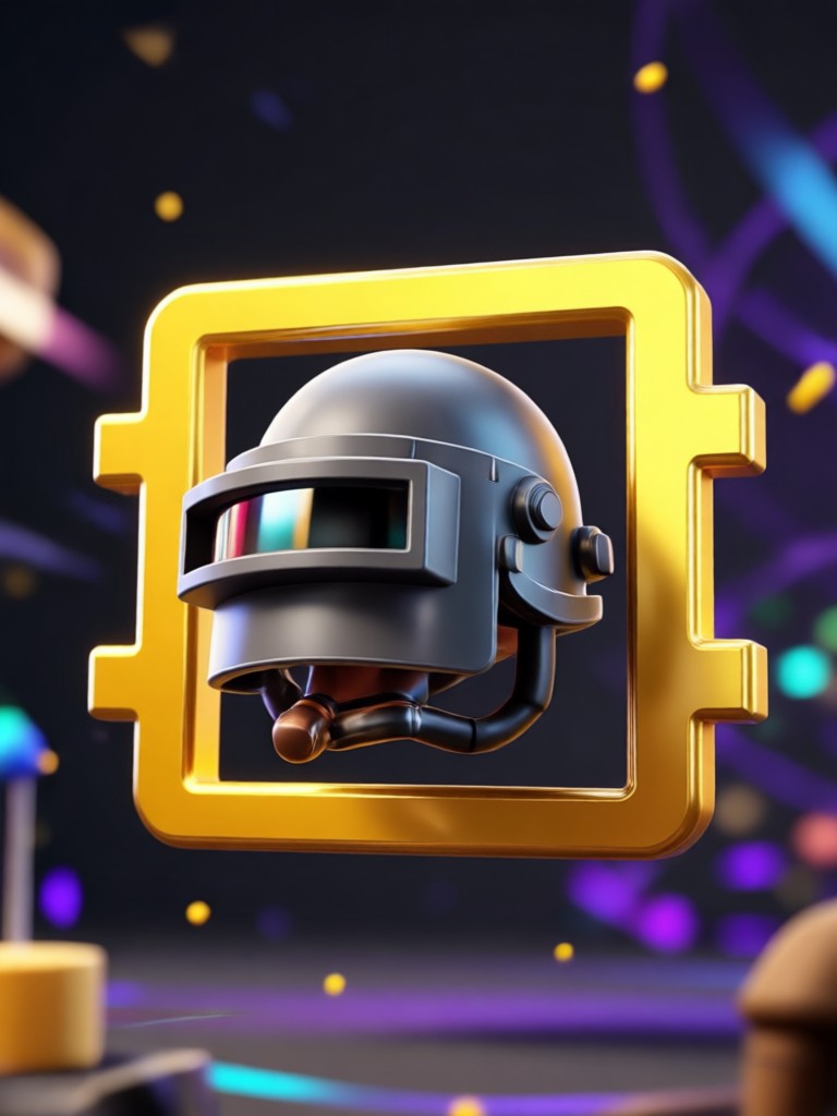 금색과 검은색 럭셔리 3D 엠블럼