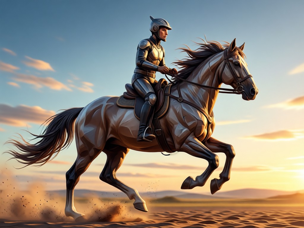 AI transforms photo into horse riding video