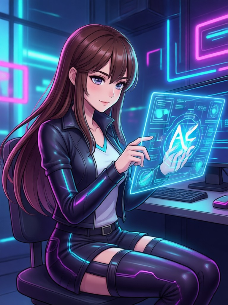 AI companion in a scenic background