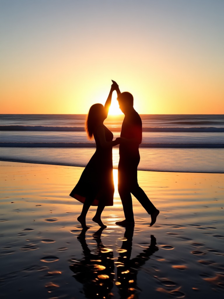 Tampilan Beach Couple Dance Video Generator oleh veeo