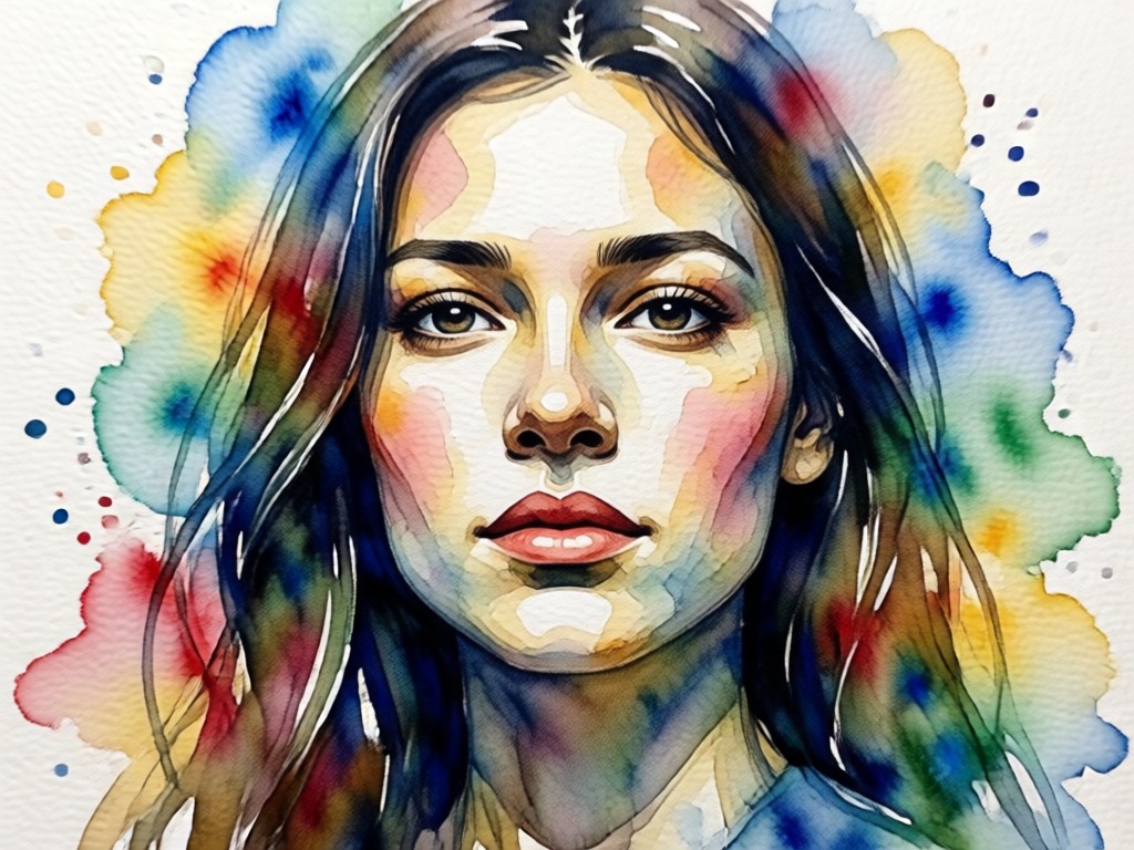 Realistic watercolor texture and blending