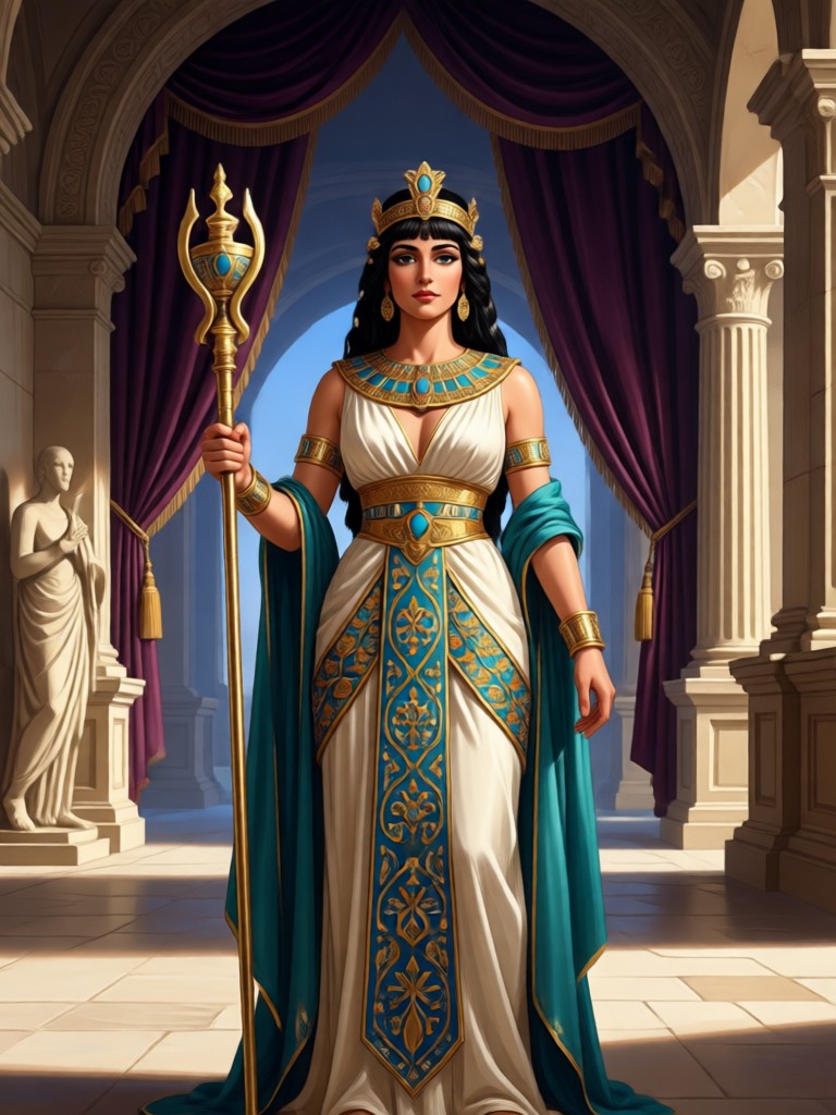 A colorful and artistic interpretation of the Cleopatra filter.