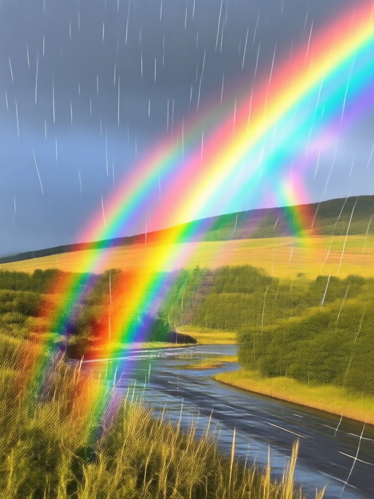 AI rainbow effect on a photo