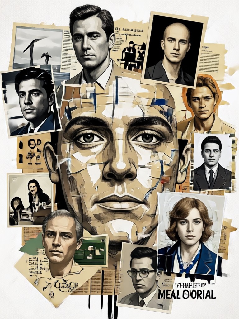 부드러운 필터가 적용된 빈티지 사진 기억의 콜라주