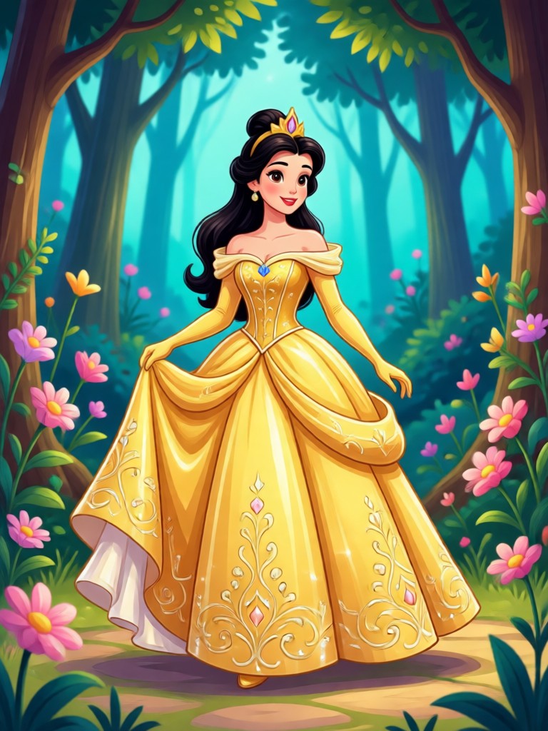 KI-gestützte Disney-Prinzessin Cinderella-Look