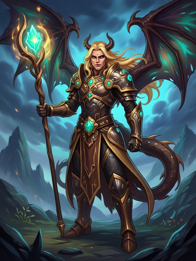 AI generated fantasy portrait of a Half-Elf Ranger
