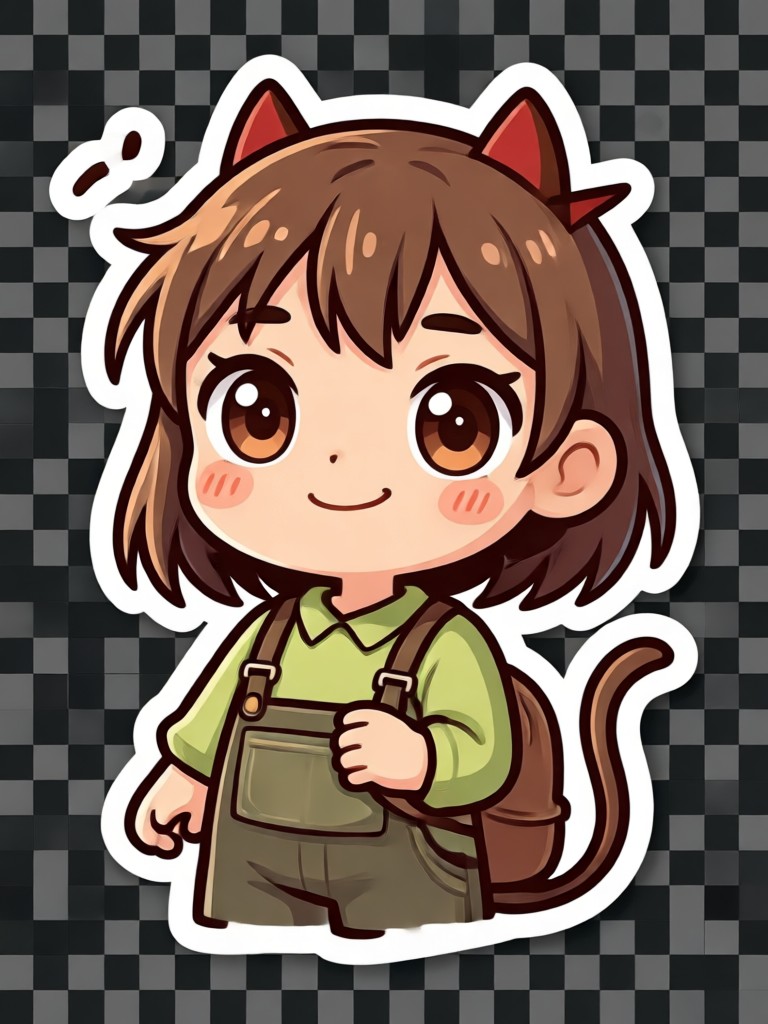 Anime style expressive reaction sticker