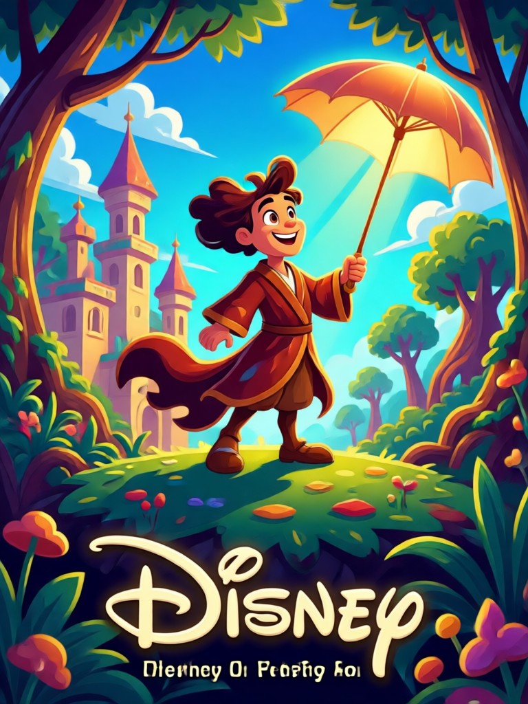 Ejemplo del generador de pósters Disney Pixar con IA