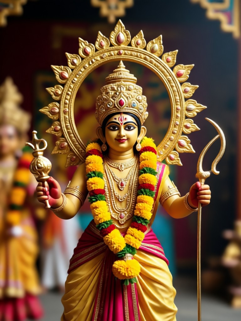 AI Nag devta photo with golden aura and serpent crown