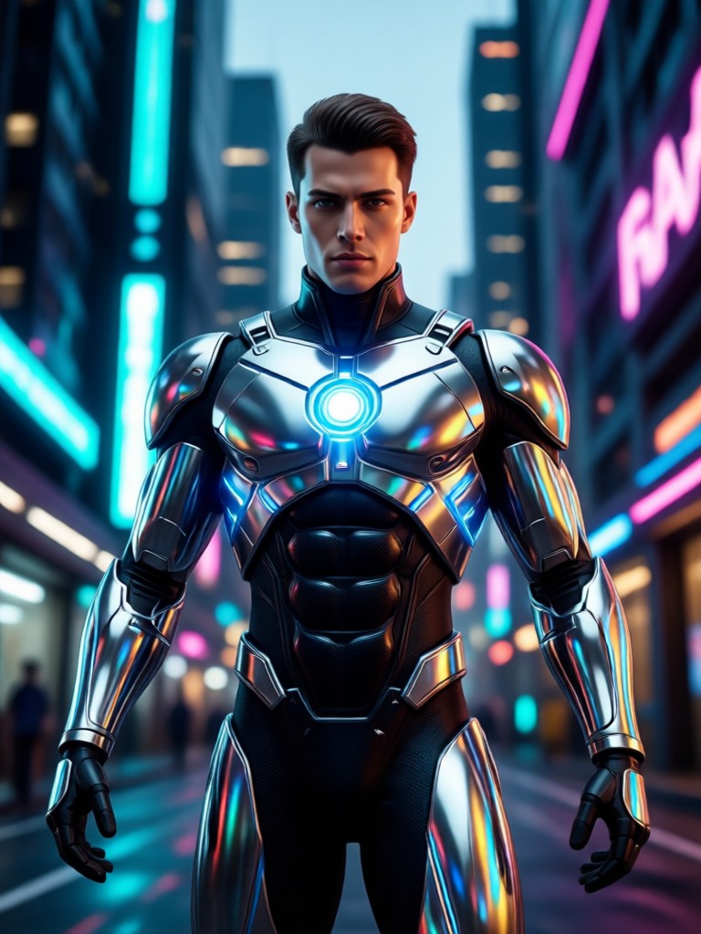 Superhero team AI action hero group