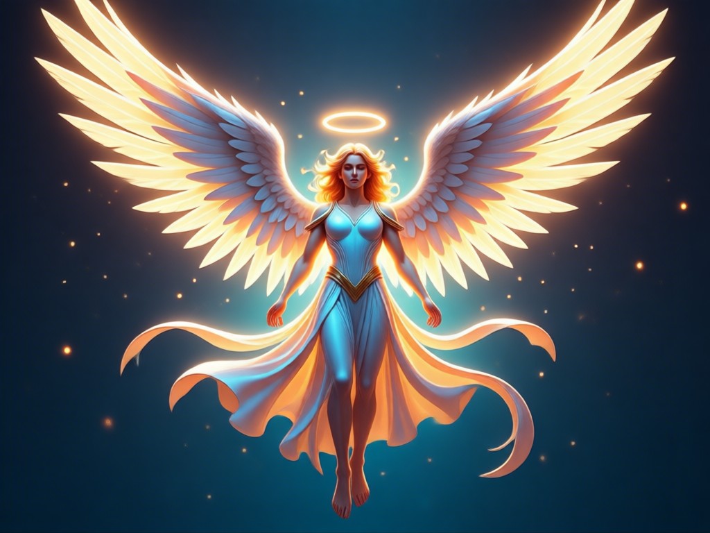 AI adding angel wings to a portrait