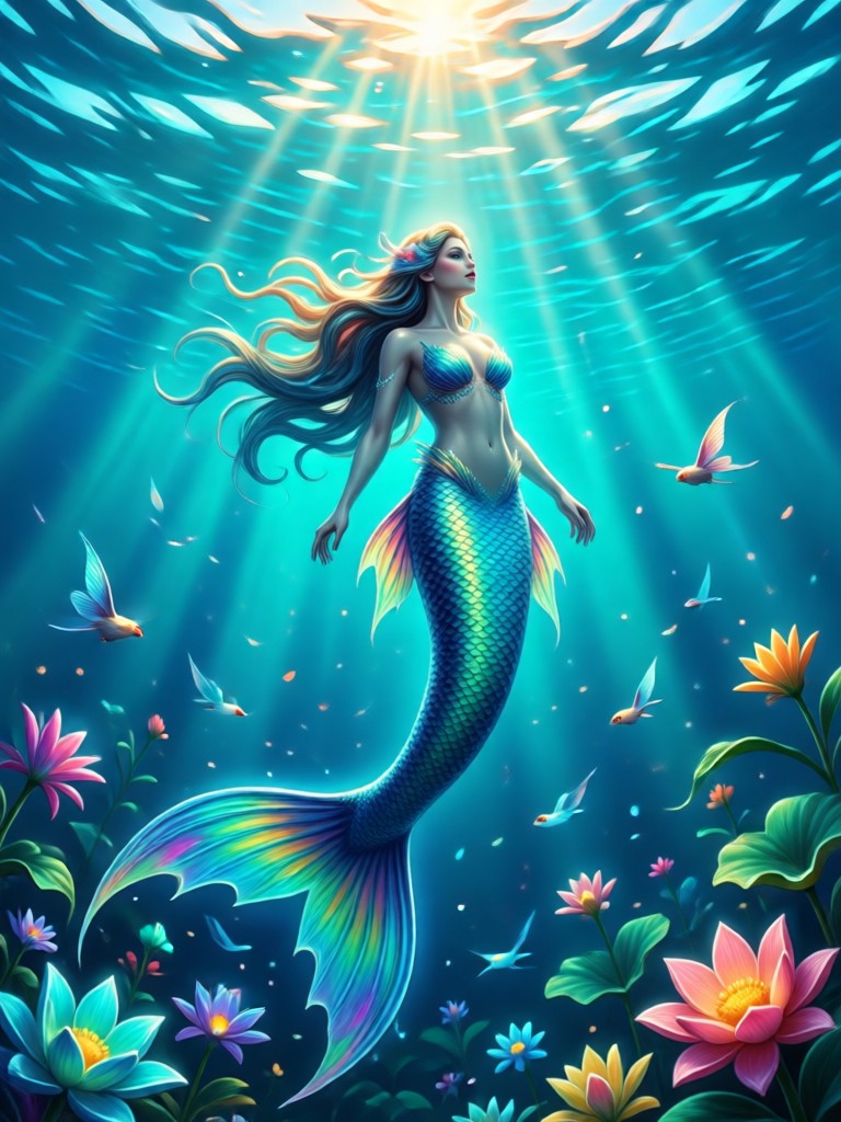 Mermaid cosplay based on popular anime character