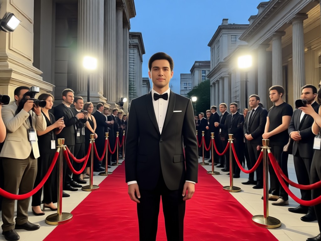 AI red carpet photo transformation process
