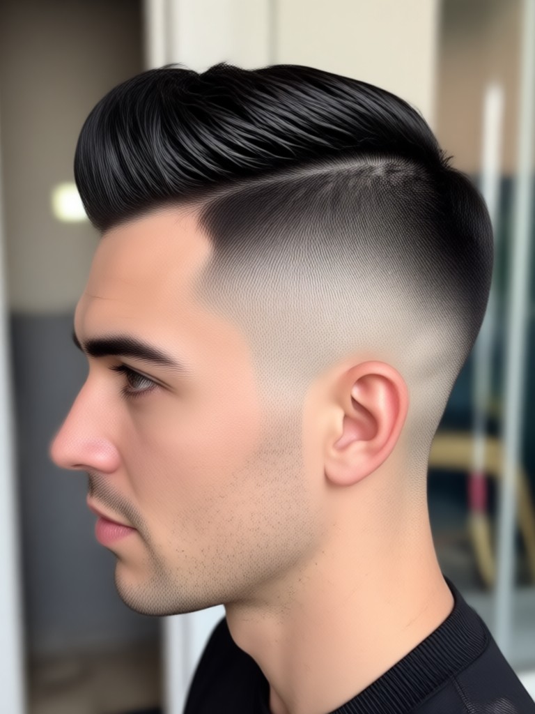 Woman with short hair to buzz cut AI preview