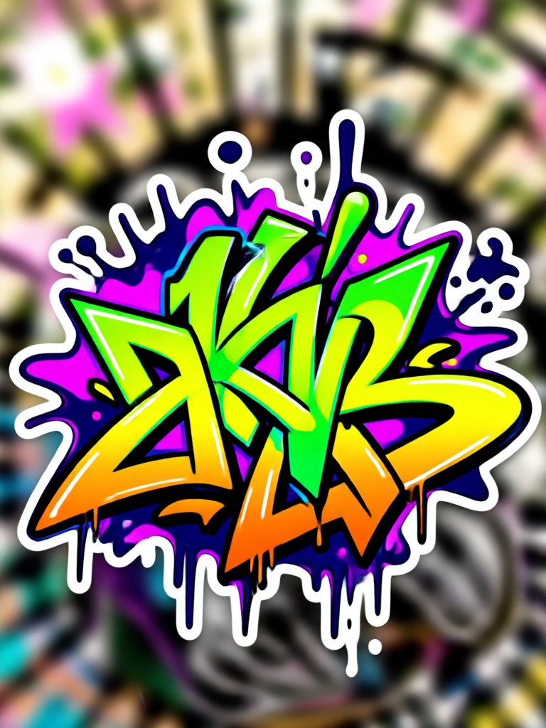 Old School Graffiti Sticker Design