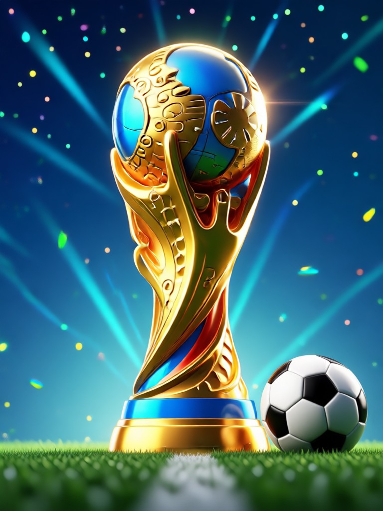 3D cartoon style football team AI art