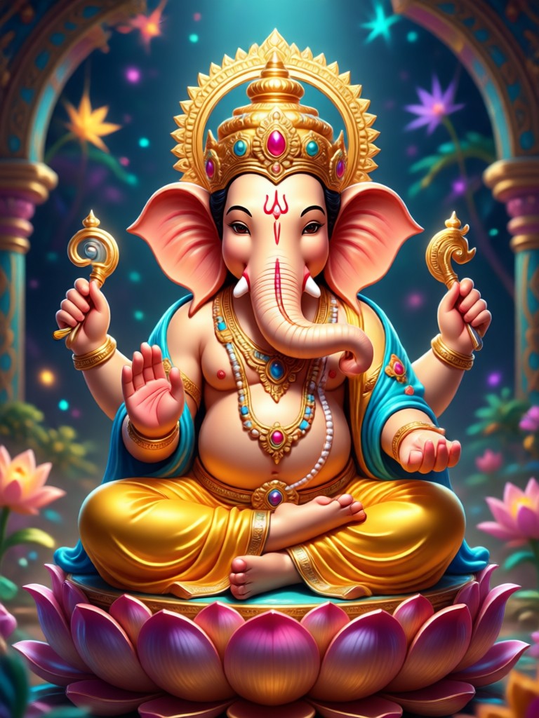 Ganesh Ji mandala pattern AI artwork