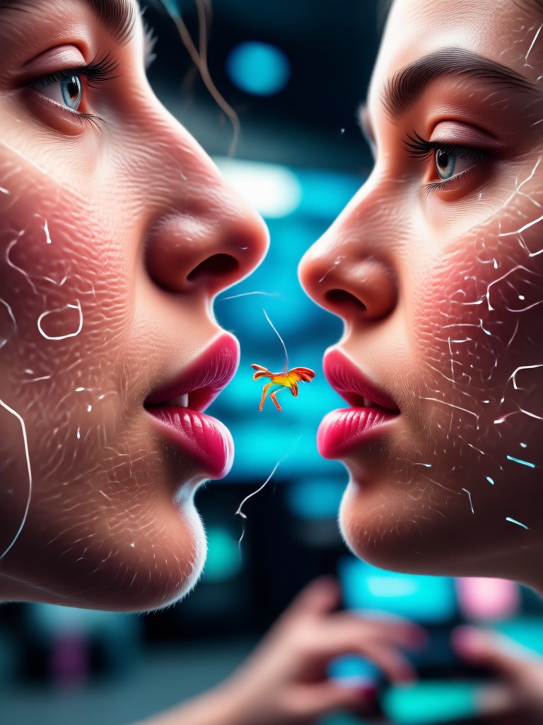 GIF result of a smiling kiss video