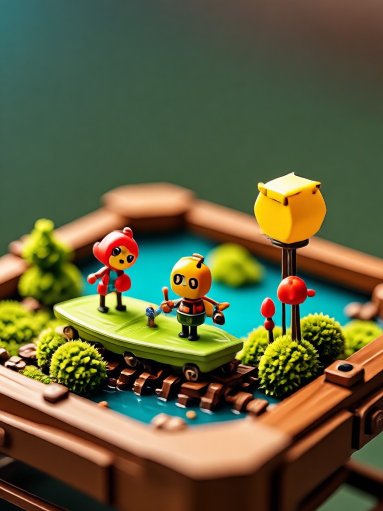 Miniature construction site video