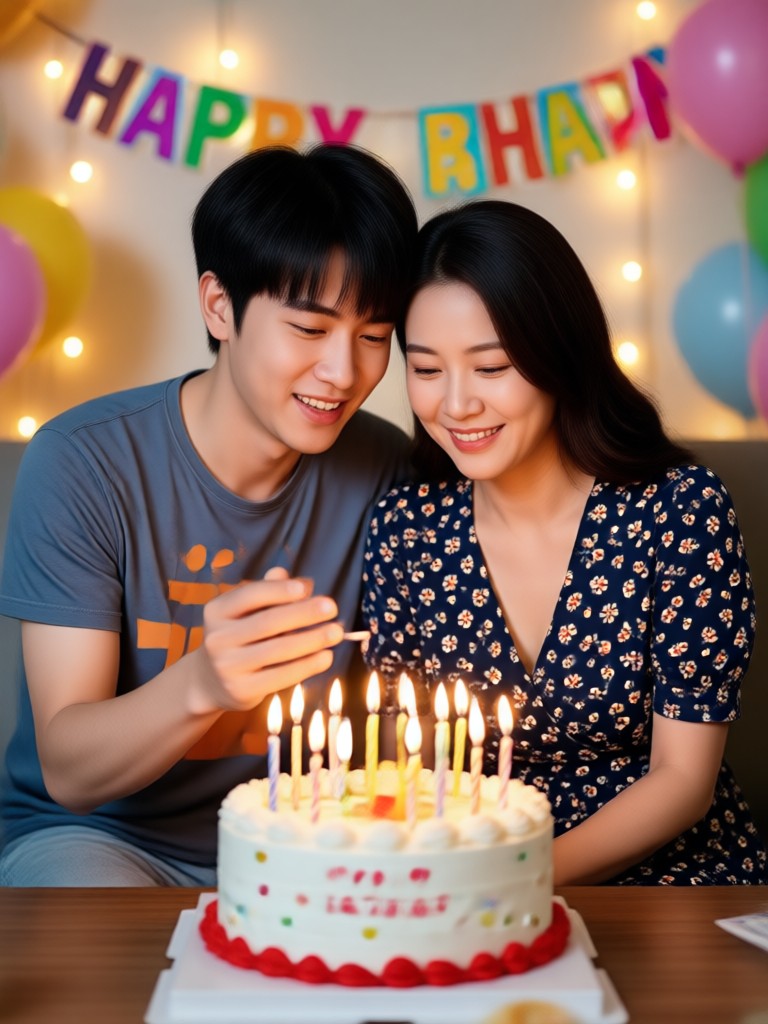 Romantic floral birthday video for wife