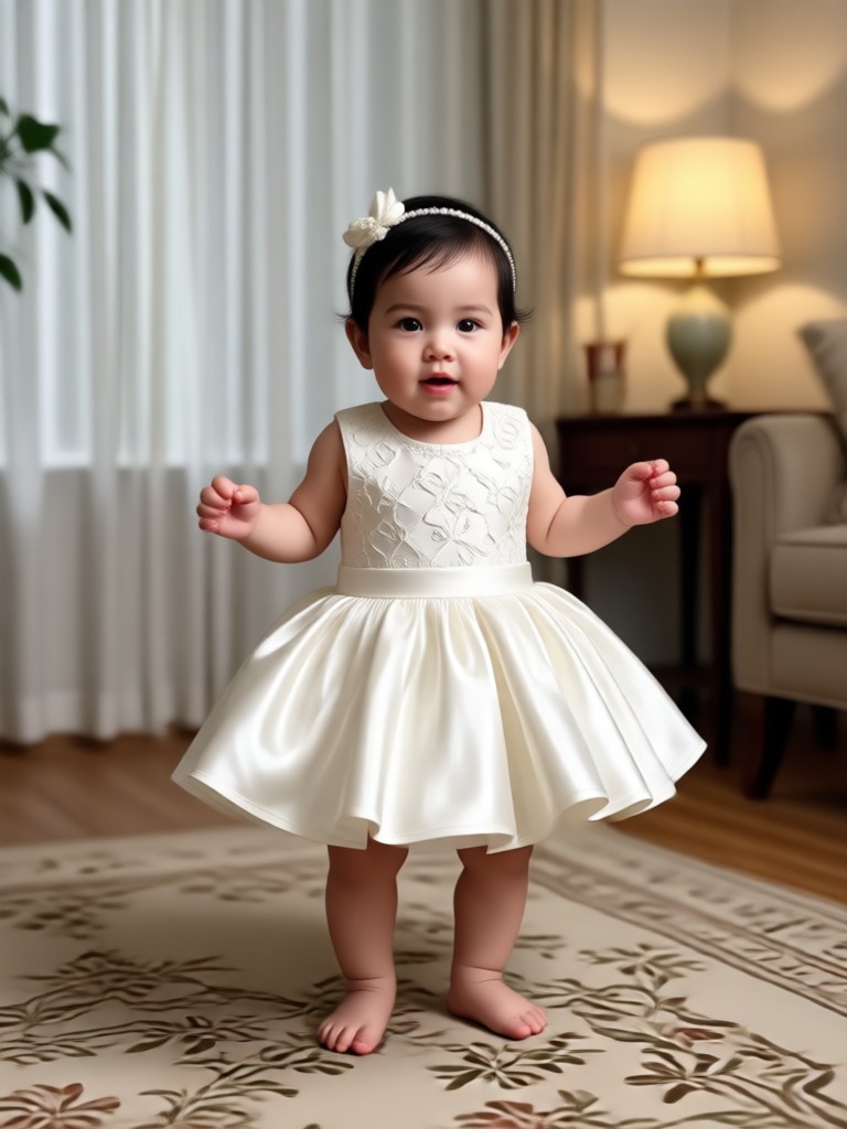 Mobile phone showing baby dance video creation