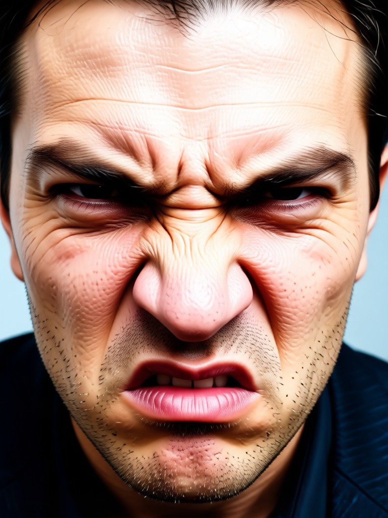 angry face filter mobile app interface