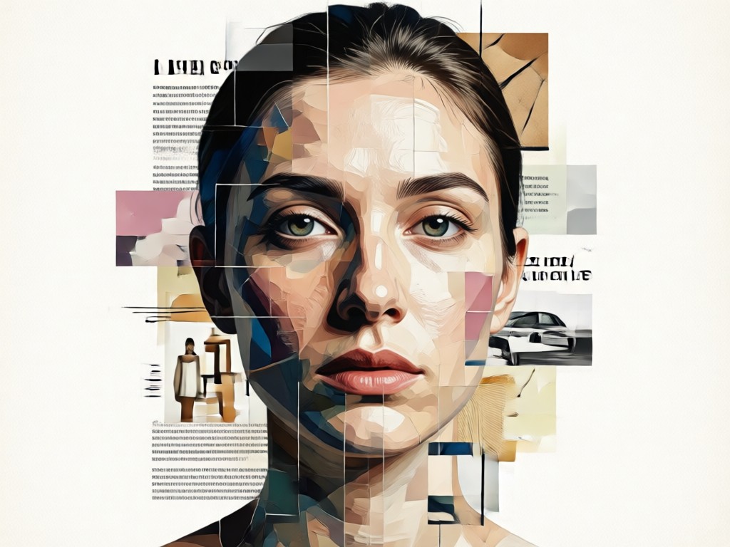 Library of minimalist collage templates