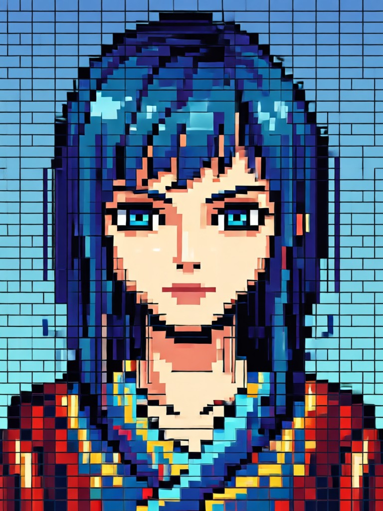 Efeito de Pixel Art com IA - Transformação de foto para pixel art retrô