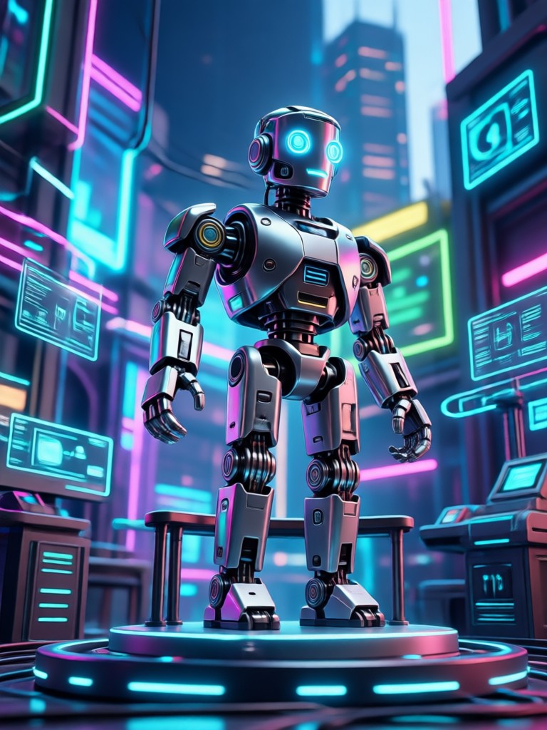 Veo3 AI futuristic city scene