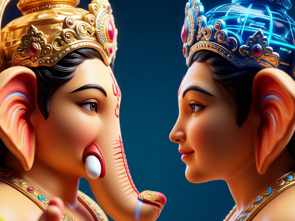 Artistic filter options for Ganpati AI photos
