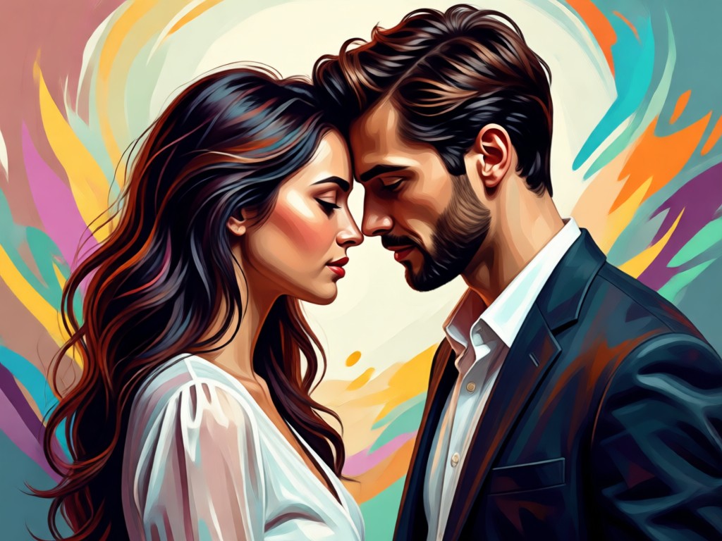 Romantic AI couple portrait as a digital keepsake