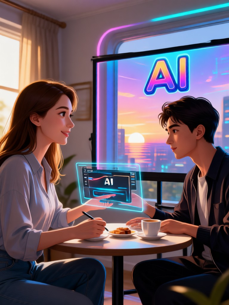 Anime-Stil Soulmate KI-Bild