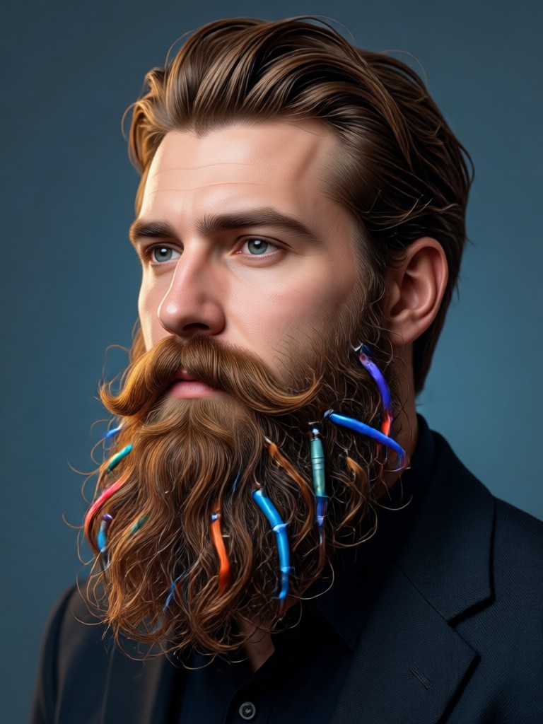 AI beard filter before and after transformation