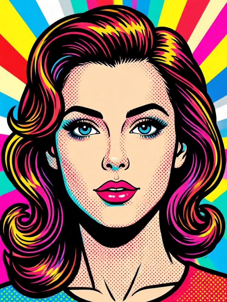 Geometric pop art pattern generated from a flower