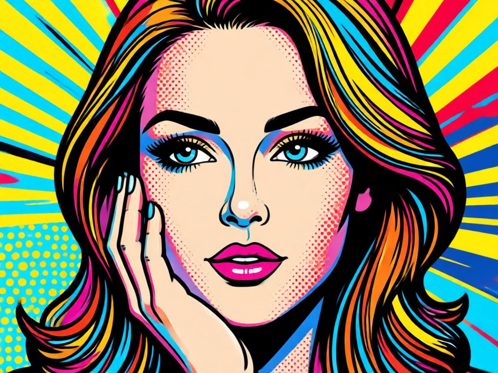 High resolution pop art export and share options
